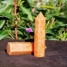 1入110克天然太陽石水晶尖塔方尖棒,6面形狀,適用於冥想靈氣飾品,家居裝飾,礦物樣本水晶療癒皇冠脈輪紅寶石寶石禮物,適用於獅子座和天秤座 - 110g - 查看 8
