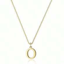 1 Miếng Bạc nguyên chất Ban đầu Dây chuyền Đối với phụ nữ Cô gái , Thư vàng Dây chuyền Nhỏ xíu A-Z Vật rủ xuống Vòng cổ choker Hợp thời Dễ thương Cá nhân hóa Tên Dây chuyền Vàng Đồ trang sức Dây chuyền Đối với Cô gái tuổi teen Qủa tặng - Vàng - Xem 19