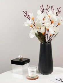 2入組5枝、20朵仿真劍蘭、玉蘭花束,家用桌面、婚禮裝飾 - 白色 - 查看 2