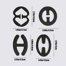 4pcs/Set Bra Strap Clips, Invisible Anti-Slip Shoulder Strap Buckles, Women'S Underwear Accessories - Black - View 3