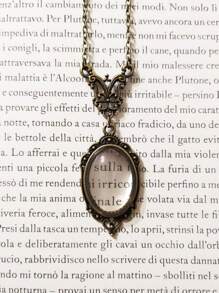 1件/條哥德式復古紅色石英水晶項鍊蝴蝶項鍊,吸血鬼浮雕女巫珠寶配飾復古項圈