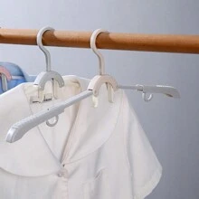 Multi-Purpose Foldable Travel Clothes Hanger, Portable Clothes Drying Rack, For Business Trip And Home Use - Grey - View 1