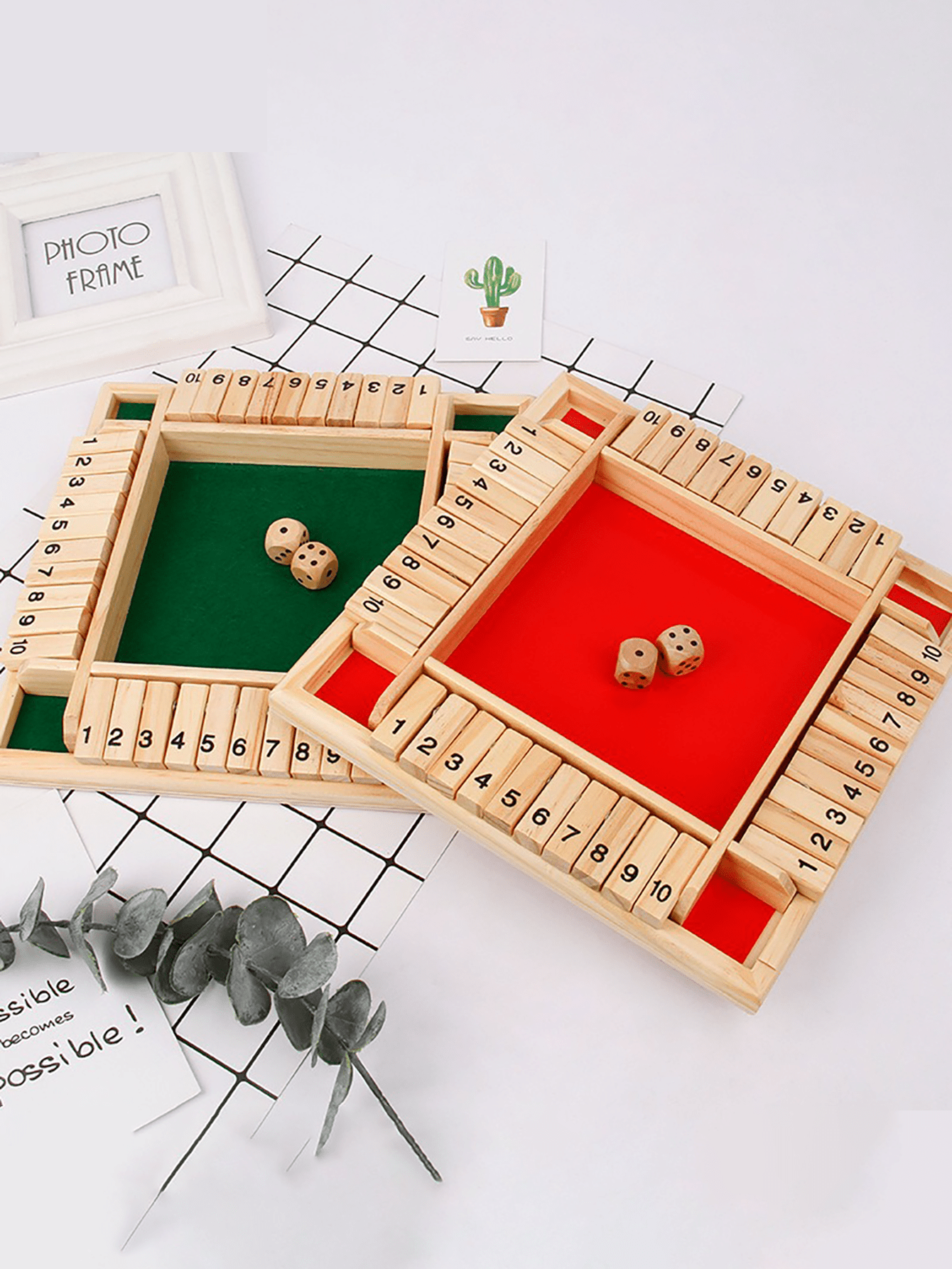 Wooden Children'S Table Game Interactive Toy, FourSided Number Table Game Memory Matching Toy