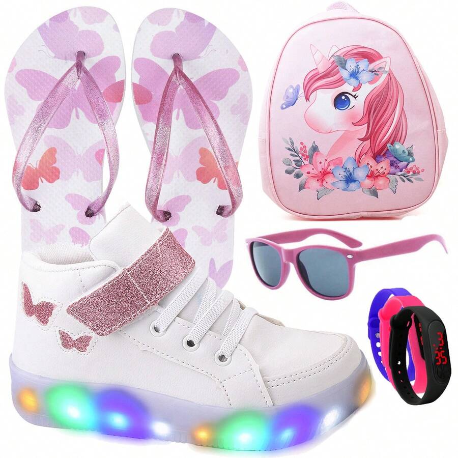 CALCADOS LGHT LIGHT Kids Flats - 白色 - 查看 1