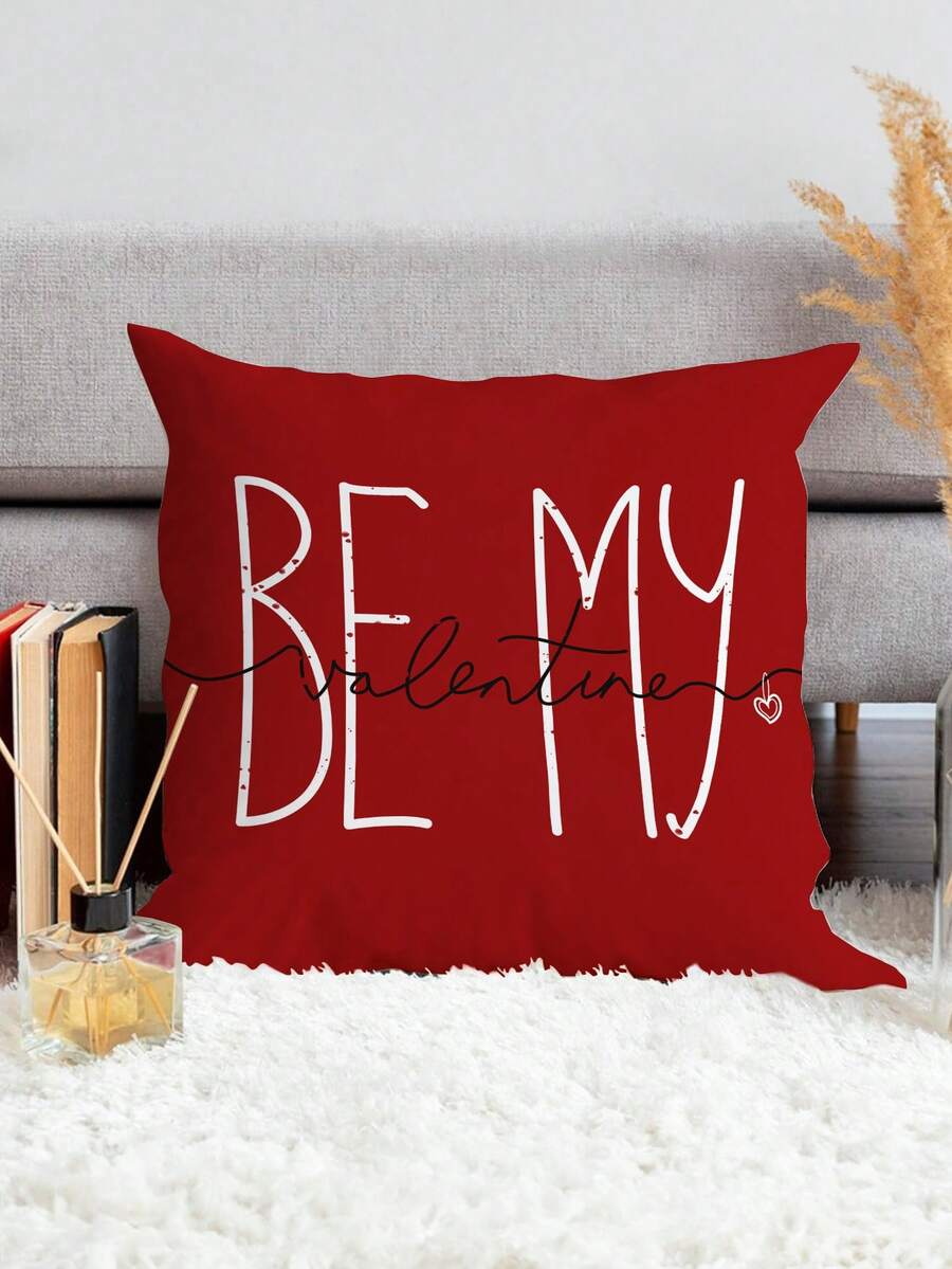 1入情人節主題枕套（不含枕芯）,採用舒適柔軟的聚酯超柔軟面料製成,可機洗,適用於臥室、辦公室、客廳。可作為生日禮物,情人節禮物。 - 彩色 - 查看 1
