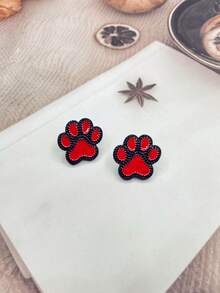 1對時尚爪形耳釘,多種風格選擇 - 金黃色 - 查看 2