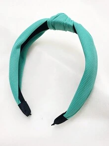 1pc Women'S Wide Knot Headband In Fluorescent Color, Perfect For Everyday Street Style - Green - View 2