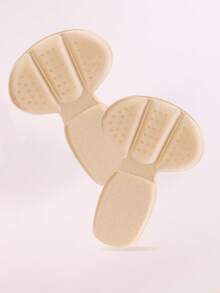 2pcs Fabric High Heel Shoe Pads With Soft Sole For Comfort And Anti-Slip, Prevent Heel Slipping And Prevent Grinding Anti-Slip Half Code Pad 2-In-1 Heel Sticker - Beige - View 4