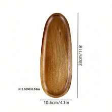 1個木製托盤,廚房或餐廳用多功能食物盤 - 黃色 - 查看 3