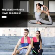 2入組快乾游泳毛巾,玫瑰紅色,可用於健身房、海灘、溫泉等 - 玫紅色 - 查看 7