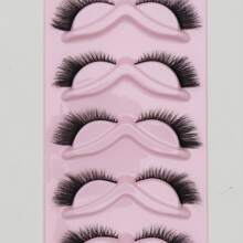 5對貓眼狐眼仿貂毛假睫毛,性感睫毛延伸彩妝全假睫毛 - 眼尾拉長款 - 查看 4