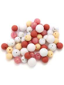 1 套矽膠珠散珠 Diy 珠寶製作彩色配件