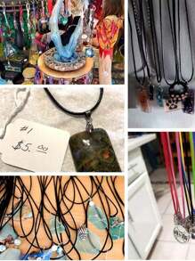 30pcs Wax Rope Necklace With Lobster Clasp, Including Woven Rope, Leather Rope, High-End Chain For Diy Jewelry Making