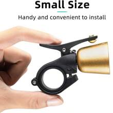 ROCKBROS Bike Bell Classic Bicycle Bell Mountain Bike Bells For Adults With Loud Sound And Fit For 0.87-1.25in/22.2-31.8mm Bicycle Handlebars - 金色 - 查看 5