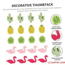 20Pcs Thumbtack Pushpin Postcard Drawing Pin Thumb Tacks Craft Head Pin  Board Tacks Tropical Party Favors Cactus Push Message Board Thumbtack Pineapple Office Scalp Needle - Multicolor - View 6