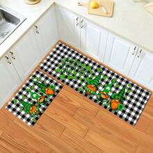 1 件聖派翠克節無臉侏儒三葉草印花裝飾防滑地墊長款柔軟舒適站立墊臥室廚房客廳走廊吸水防滑墊入口門墊家居裝飾 - StyleB - 查看 6