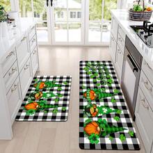 1 件聖派翠克節無臉侏儒三葉草印花裝飾防滑地墊長款柔軟舒適站立墊臥室廚房客廳走廊吸水防滑墊入口門墊家居裝飾 - StyleB - 查看 10