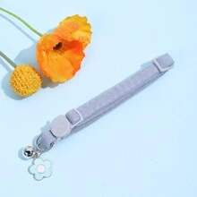 1 件浅蓝色宠物花吊坠项圈，可调节猫脸扣，带防窒息铃铛项链
