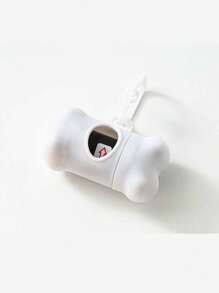 1 Miếng Mờ Bề mặt Thú cưng Lãng phí Sự quản lý Sản phẩm , PP Chất liệu Khúc xương Hình dạng Thùng rác Đối với Mèo Và Chó , Ngoài trời - trắng - Xem 1