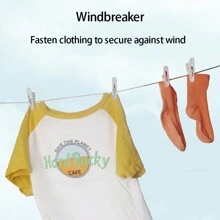 25 de cleme de rufe rezistente la vânt, material PP, prindere antiderapantă, forță de prindere puternică, 4 opțiuni de culoare, cleme din plastic economice și la modă pentru agățarea hainelor, șosetelor, lenjeriei de pat, design cu dinți rotunjiți care nu dăunează - Multicolor - Vizualizare 5