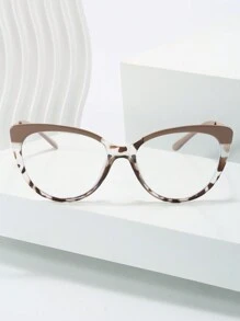1 cặp kính nữ, gọng kính mắt mèo cổ điển nhiều màu, thời trang, giản dị, hàng ngày, ngoài trời, kem chống nắng, kính đi nghỉ - Trong sáng - Xem 5