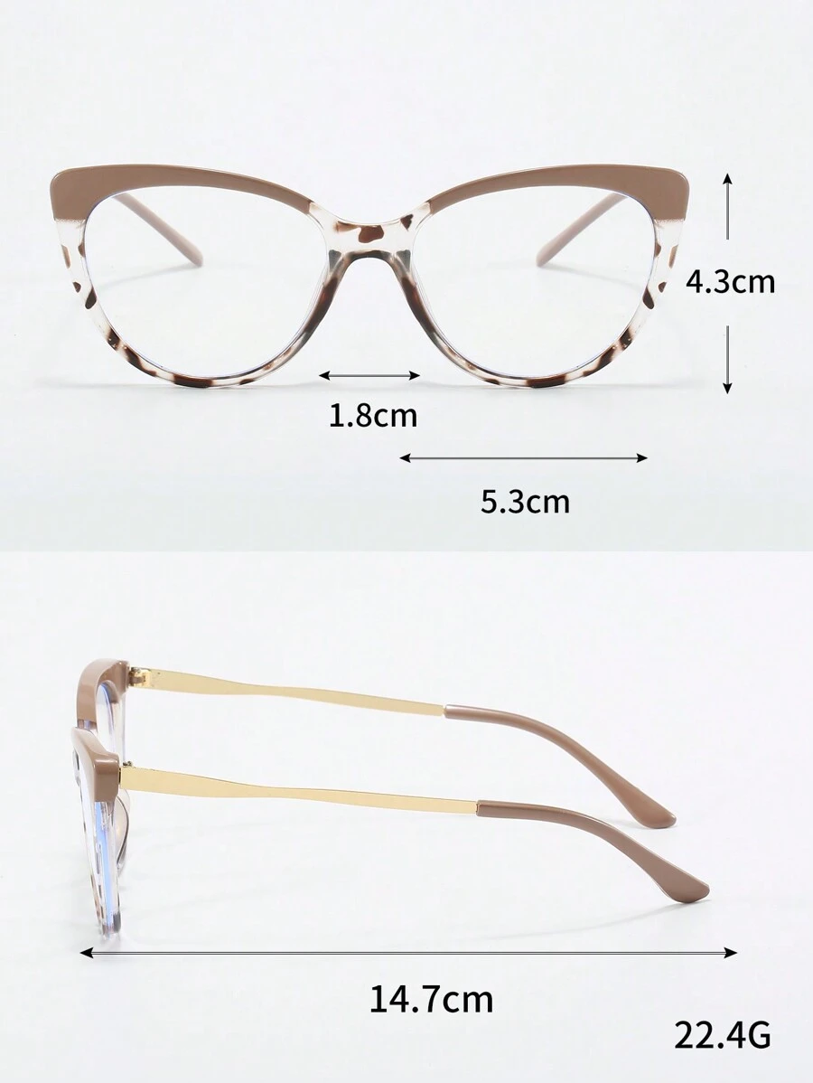 1 cặp kính nữ, gọng kính mắt mèo cổ điển nhiều màu, thời trang, giản dị, hàng ngày, ngoài trời, kem chống nắng, kính đi nghỉ - Trong sáng - Xem 1