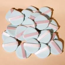 Dual-Use Portable Makeup Sponge For Wet And Dry, 20pcs, Daily Essential For Smoothing & Setting Makeup, Suitable For All Skin Types, Ideal For Daily Use And Travel - Baby Blue - View 4