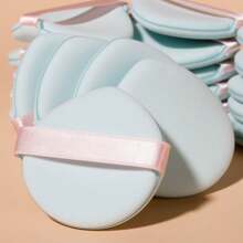 Dual-Use Portable Makeup Sponge For Wet And Dry, 20pcs, Daily Essential For Smoothing & Setting Makeup, Suitable For All Skin Types, Ideal For Daily Use And Travel - Baby Blue - View 3