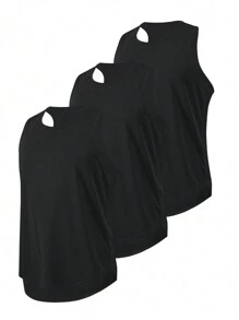 Men's Solid Color Loose Sports Top Gym Clothes Men - Grey - View 1