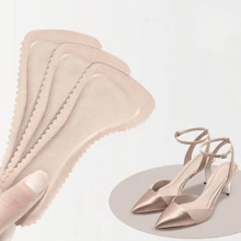 自粘式、吸汗、抗菌鞋墊,適用於涼鞋、高跟鞋、女士半長腳墊 - 杏色 - 查看 1