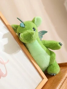 Bobbybear 1隻可愛創意毛絨鳥龍玩具,恐龍翼龍枕頭娃娃家飾生日禮物 - 墨綠色 - 查看 2