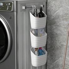 1個可掛牆塑料掛籃,可堆疊的廚房、浴室、臥室蔬菜儲存容器 - 白色 - 查看 5