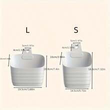 1個可掛牆塑料掛籃,可堆疊的廚房、浴室、臥室蔬菜儲存容器 - 白色 - 查看 2