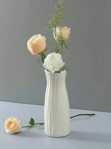 1 件創意形狀塑膠花瓶/家用花盆 - 白色 - 查看 10