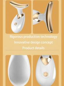 1pc Mini Dolphin Electronic Facial Massager, 5w Power, Made Of Abs Material, Quickly Tighten Skin And Reduce Fine Lines - White - View 6