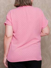 Plus Size Blouses - Hồng - Xem 2