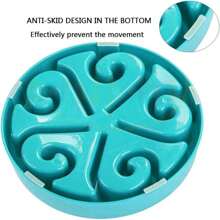 慢速寵物碗,緩慢餵食犬貓,防膨脹拼圖碗樂趣餵食器,防滑設計 - 藍色 - 查看 7