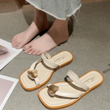 夏季仙女風格拖鞋,適合海灘,同時也適用於室內拖鞋,女士款 - 白色 - 查看 2