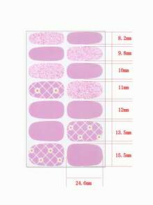 Nail Art Sticker Set Of 140 Transparent Nail Stickers & 2 Nail Files For Girls And Women, Suitable For Diy Nail Decoration - Multicolor - View 2