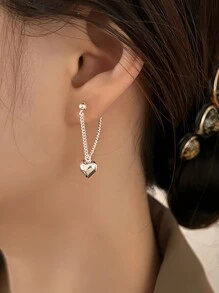 925 Sterling Silver Heart Shaped Earrings Jewelry Set For Women, Hypoallergenic, Party Gift Holiday