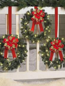 5入組閃亮花卉人工製花,適合diy花冠,婚禮和新年派對裝飾 - 彩色 - 查看 6