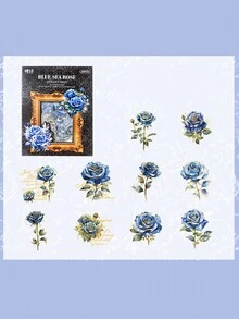 1 包 20 個玫瑰花系列復古奇幻燙金植物花朵貼紙包 - 彩色 - 查看 8