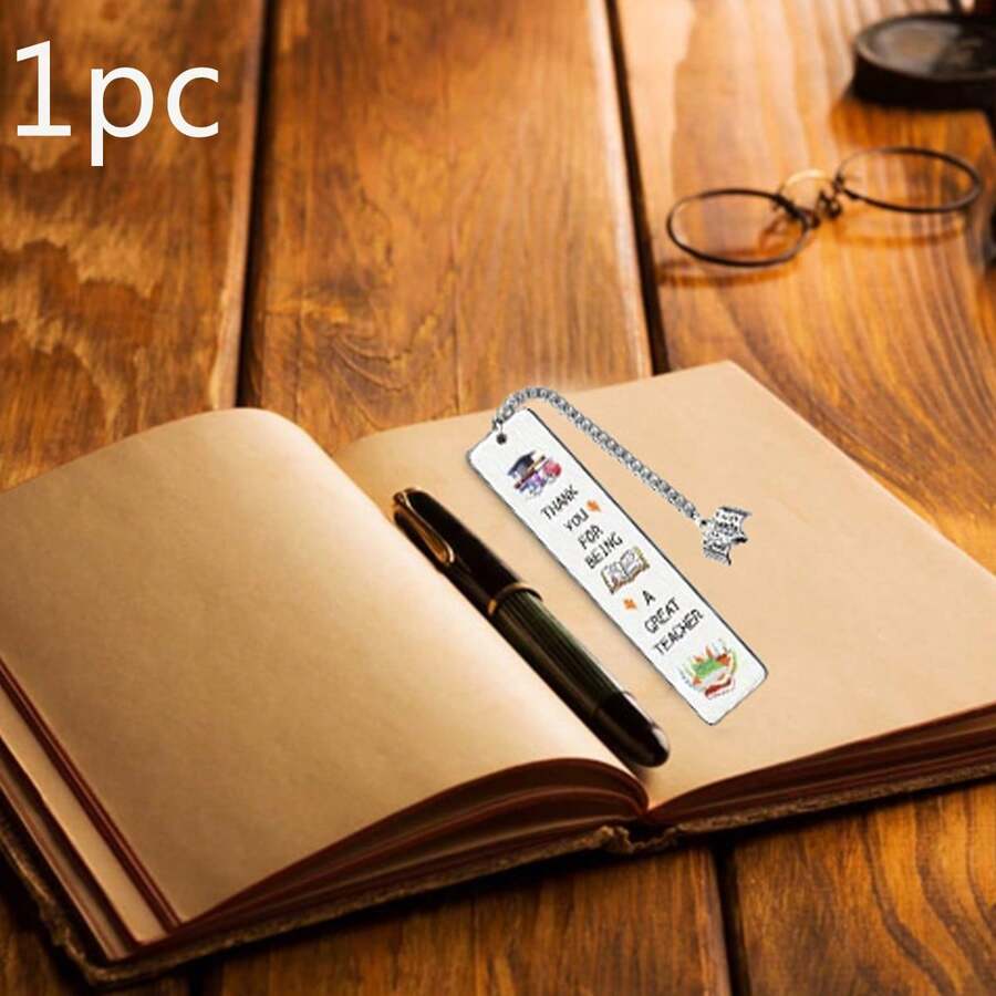 1入不鏽鋼彩色印刷書籤,精美禮品,畢業禮品,感恩節禮品,教師節禮品,精美書籤,派對禮品,鑽石蘋果款式不銹鋼彩色印刷書籤,教師節畢業季禮品,金屬書籤 - 彩色 - 查看 1