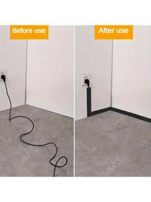 Pvc Soft Glue Wire Groove For Concealed Or Exposed Wall Cable Electrical Wire Cover Trunking Floor Cable Management, Decorative Cable Casing - White - View 6