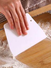 1把白色切割刀,家用廚房蔬菜麵團塑料刮刀蛋糕奶油軟刮刀油刮刀面包麵團刮刀 - 白色 - 查看 2