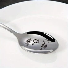 我喜歡用匙羹舀你的咖啡、茶、麥片、冰淇淋,雕刻不銹鋼匙羹-送他/她雕刻禮物、假日禮物 - 彩色 - 查看 5