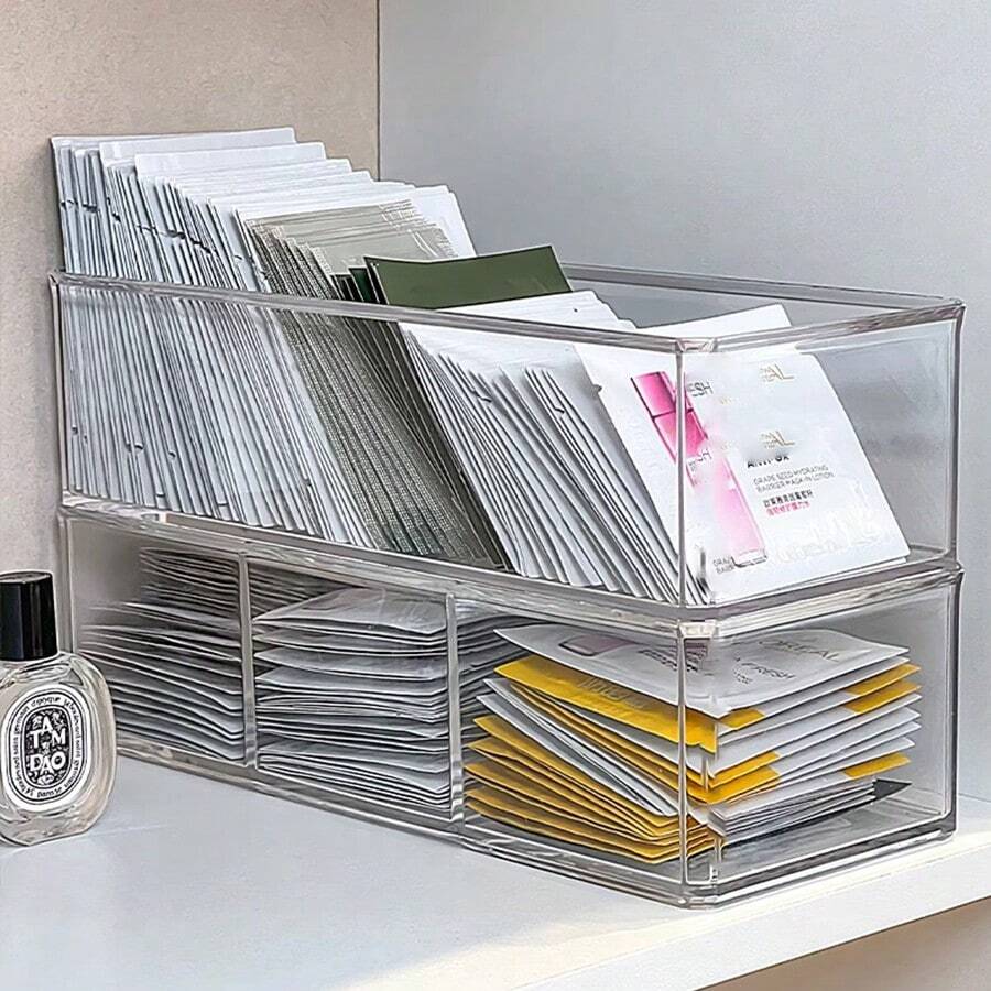 Giường đơn Mỹ phẩm Hộp trữ - Lý tưởng Đối với Lưu trữ Nhỏ bé & Thu nhỏ Nước hoa , Son môi & , Chống bụi Acrylic trong suốt Bảo quản đồ trang điểm Đối với Bàn Và Bản trang điểm - Trong sáng - Xem 1