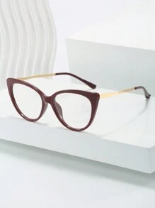 1 cặp kính nữ, gọng kính mắt mèo cổ điển nhiều màu, thời trang, giản dị, hàng ngày, ngoài trời, kem chống nắng, kính đi nghỉ - Trong sáng - Xem 3