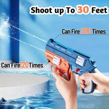 2合1噴水槍兒童夏日沙灘親子互動玩具赤足噴水玩具 - L 藍&S橙 - 查看 7