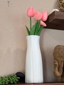 1 件創意形狀塑膠花瓶/家用花盆 - 白色 - 查看 6